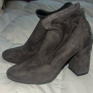 Block heel booties